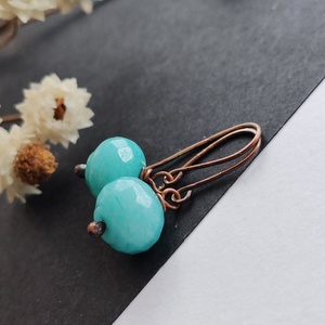 Jáde réz fülbevaló  - Meska.hu