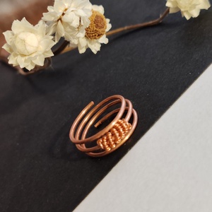 Spirál ... vörösréz gyűrű , Ékszer, Gyűrű, Fonódó gyűrű, Ékszerkészítés, Fémmegmunkálás, MESKA