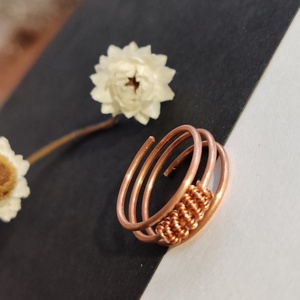 Spirál ... vörösréz gyűrű  - ékszer - gyűrű - fonódó gyűrű - Meska.hu