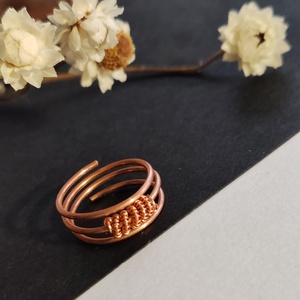 Spirál ... vörösréz gyűrű  - ékszer - gyűrű - fonódó gyűrű - Meska.hu