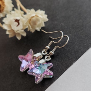 Csillag fülbevaló - ékszer - fülbevaló - lógó fülbevaló - Meska.hu