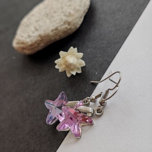 Csillag fülbevaló - ékszer - fülbevaló - lógó fülbevaló - Meska.hu