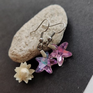 Csillag fülbevaló - ékszer - fülbevaló - lógó fülbevaló - Meska.hu