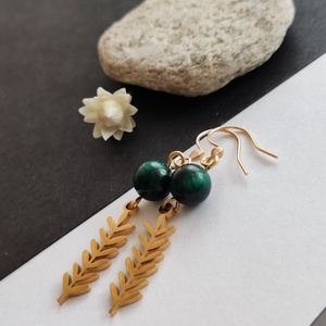 Tigrisszem acél fülbevaló, Ékszer, Fülbevaló, Lógó fülbevaló, Ékszerkészítés, MESKA