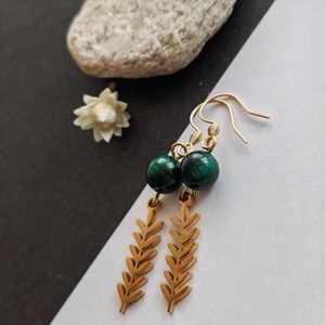 Tigrisszem acél fülbevaló - ékszer - fülbevaló - lógó fülbevaló - Meska.hu