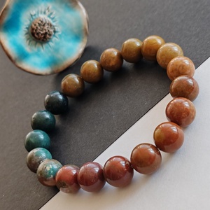 Indiai achát karkötő  - ékszer - karkötő - gyöngyös karkötő - Meska.hu