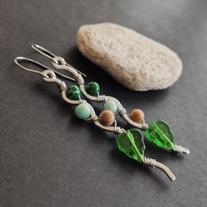 Leveles fülbevaló  - ékszer - fülbevaló - lógó fülbevaló - Meska.hu