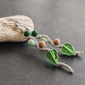 Leveles fülbevaló  - ékszer - fülbevaló - lógó fülbevaló - Meska.hu