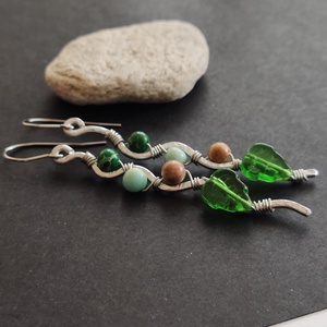 Leveles fülbevaló  - ékszer - fülbevaló - lógó fülbevaló - Meska.hu