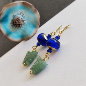 Tavaszi lepkés fülbevaló - ékszer - fülbevaló - lógó fülbevaló - Meska.hu