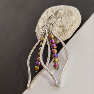 Szivárvány... leves alumínium fülbevaló  - Meska.hu