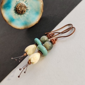 Bibe... vörösréz fülbevaló  - Meska.hu