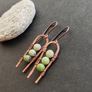 Zöldborsó fülbevaló  - Meska.hu