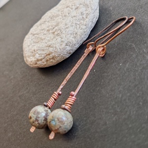 Jáspis pálca fülbevaló  - ékszer - fülbevaló - lógó fülbevaló - Meska.hu