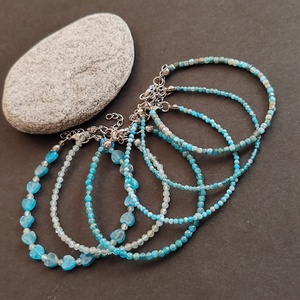Minidesign... tengerkék apatit karkötő - ékszer - karkötő - gyöngyös karkötő - Meska.hu