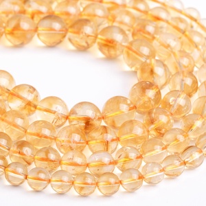 Simplicity - citrin fülbevaló 8 mm - ékszer - fülbevaló - lógó fülbevaló - Meska.hu