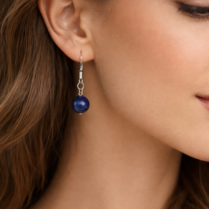 Simplicity - lapis lazuli fülbevaló - Meska.hu