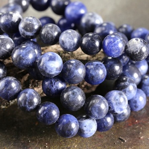 Simplicity - szodalit fülbevaló 8 mm - ékszer - fülbevaló - lógó fülbevaló - Meska.hu