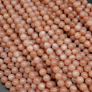 Simplicity - barackszínű holdkő fülbevaló 8 mm - ékszer - fülbevaló - lógó fülbevaló - Meska.hu