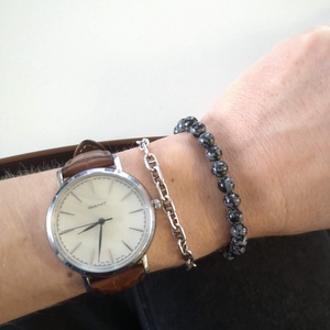 Remény - hópehely obszidián karkötő 6 mm, Ékszer, Karkötő, Gyöngyös karkötő, Ékszerkészítés, MESKA