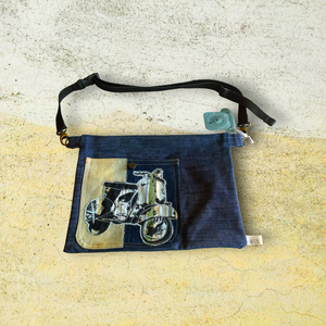 Vespa farmer övtáska - Bag-a-tel kollekció, Táska & Tok, Övtáska, Varrás, Újrahasznosított alapanyagból készült termékek, MESKA