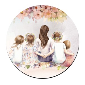 Anya és a négy gyerek mintás bögre alátét, , , MESKA