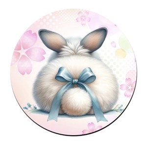 Fehér Nyuszi popsi bögre alátét, , , MESKA