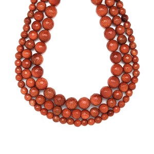 Goldstone vörös fazettált golyó 8mm, Kellékek & szerszámok, Ásvány alapanyag, Ásványfüzér, , MESKA