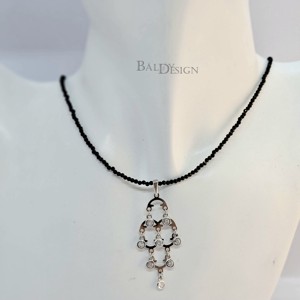 Spinel nyaklánc ezüst medállal - Meska.hu