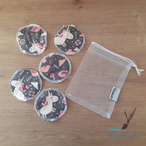 5db mezei unikornis mosható arctisztító korong bambusszal, Szépségápolás, Arcápolás, Arctisztító korong, , MESKA