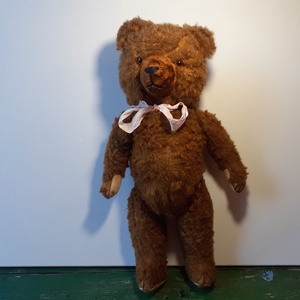 Vintage mackó, antik szalma mackó,  gyűjtői szalmával tömött mackó, vintage szalma teddy maci  - játék & sport - plüssállat & játékfigura - maci - Meska.hu