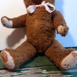 Vintage mackó, antik szalma mackó,  gyűjtői szalmával tömött mackó, vintage szalma teddy maci  - játék & sport - plüssállat & játékfigura - maci - Meska.hu