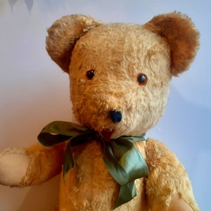 Vintage mackó, antik szalma mackó,  gyűjtői szalmával tömött mackó, vintage szalma teddy maci, nagy vintage mackó  - játék & sport - plüssállat & játékfigura - maci - Meska.hu