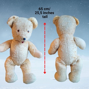 Vintage mackó, antik szalma mackó,  gyűjtői szalmával tömött mackó, vintage szalma teddy maci, nagy vintage mackó  - játék & sport - plüssállat & játékfigura - maci - Meska.hu