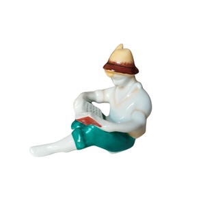 Hollóházi vintage porcelán, Mid century porcelán fiú szobor, vintage porcelán dekoráció, Hollóházi porcelán,   - művészet - szobor - kerámia - Meska.hu