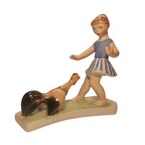 Vintage porcelán, Aquincum Budapest porcelán szobor - művészet - szobor - kerámia - Meska.hu