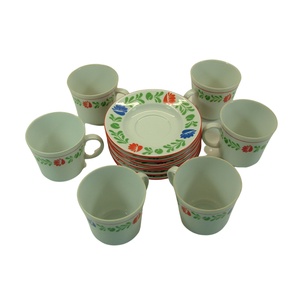 Vintage Alföldi porcelán 6 személyes kávéskészlet magyaros virágos mintás kávés csésze és kistányér  - otthon & életmód - konyhafelszerelés, tálalás - tálalás - teás- és kávés pohár, készlet - Meska.hu