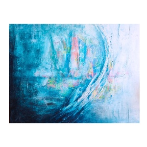 Abstrakt festmény, Mystic City, strukturált 3D hatású akril festmény - művészet - festmény - akril - Meska.hu