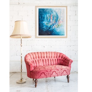 Abstrakt festmény, Mystic City, strukturált 3D hatású akril festmény - művészet - festmény - akril - Meska.hu