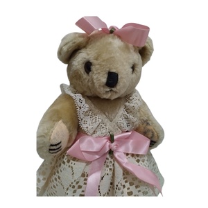 Vintage mackó, csipke ruhás mackó néni, gyűjtői vintage mackó, csipke ruhás vintage teddy maci, Játék & Sport, Plüssállat & Játékfigura, Maci, Varrás, Népi játék és hangszerkészítés, MESKA