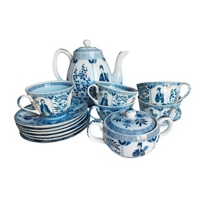 Vintage japán porcelán teáskészlet, Japan kék-fehér porcelán teás csésze, teás kanna , Otthon & Életmód, Konyhafelszerelés, tálalás, Tálalás, Bögre & Csésze, Kerámia, MESKA