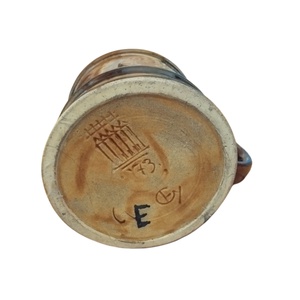 Vintage Zsolnay sörös korsó, Retro Zsolnay kerámia, Fürtös György Zsolnay kerámia söröskorsó, Zsolnay bányász sörös kupa - otthon & életmód - konyhafelszerelés, tálalás - tálalás - bögre & csésze - Meska.hu