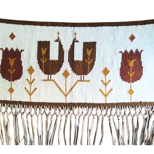 Németh Éva fali szőnyeg, Vintage Mid Century Modern fali kárpit, Absztrakt retro modern minimalista fali szőnyeg - Meska.hu