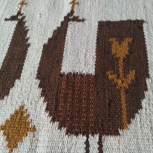 Németh Éva fali szőnyeg, Vintage Mid Century Modern fali kárpit, Absztrakt retro modern minimalista fali szőnyeg - otthon & életmód - dekoráció - fali és függő dekoráció - falra akasztható dekor - Meska.hu