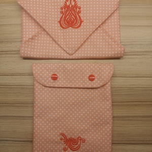 Virágos újraszalvéta és Snack Bag, Otthon & Életmód, Konyhafelszerelés, tálalás, Konyhai textil, Szalvéta, Varrás, Hímzés, MESKA