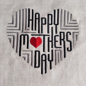 Anyák napi- vászon táska- vonalas szív - táska & tok - bevásárlás & shopper táska - shopper, textiltáska, szatyor - Meska.hu