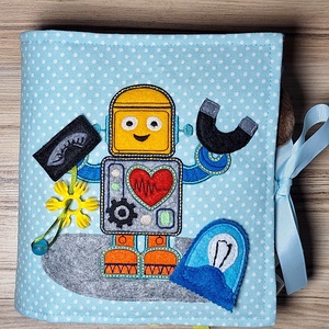 Matató könyv - Robika a robot, Játék & Sport, Textilkönyv & Babakönyv, Hímzés, Varrás, MESKA
