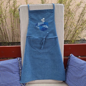 Anyák napi farmer kötény, Otthon & Életmód, Konyhafelszerelés, tálalás, Konyhai textil, Kötény, Hímzés, Varrás, MESKA