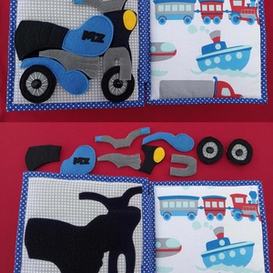 Matató  könyv- Motor - játék & sport - textilkönyv & babakönyv - Meska.hu