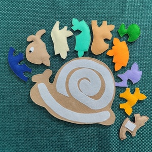 Matató tábla: Csiga puzzle - játék & sport - készségfejlesztő és logikai játék - oktató játékok - Meska.hu